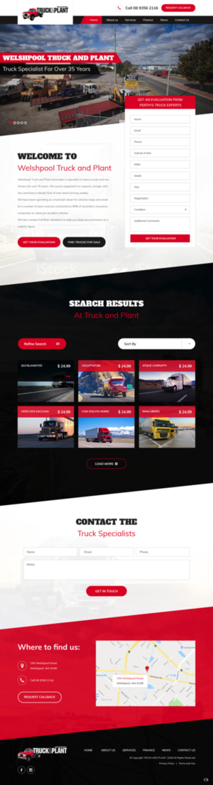 Web Design by pb for Truck and Plant | Design: #19754359