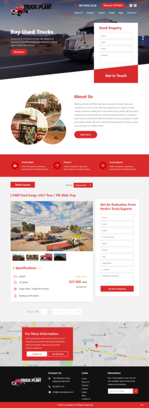 Web Design by pb for Truck and Plant | Design: #19754365