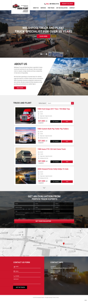 Web Design by pb for Truck and Plant | Design: #19754366