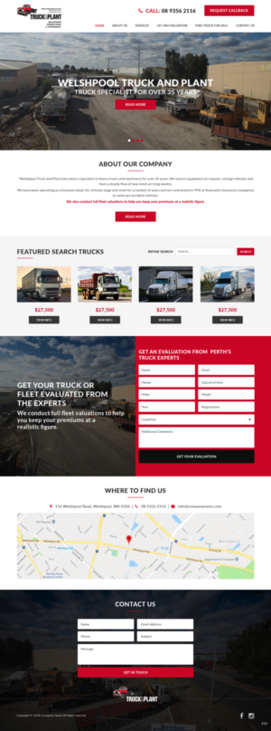 Web Design by pb for Truck and Plant | Design: #19754367