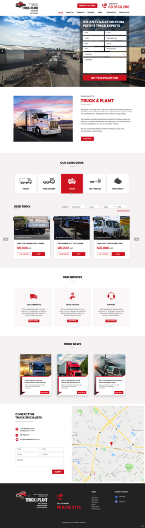Web Design by pb for Truck and Plant | Design: #19754368