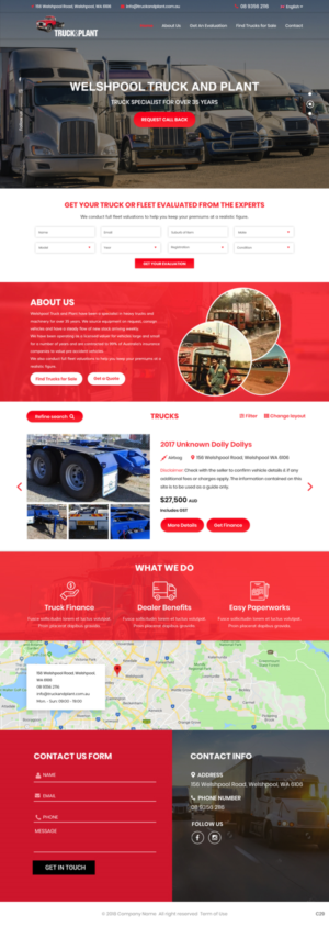 Web Design by pb for Truck and Plant | Design: #19765506