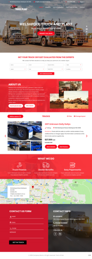 Web Design by pb for Truck and Plant | Design: #19786600