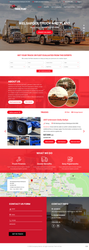 Web Design by pb for Truck and Plant | Design: #19795310