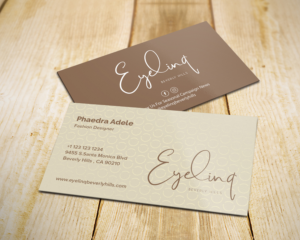 Business card for Eyelash extension salon in Beverly Hills,California USA  | Business Card Design by Tilt