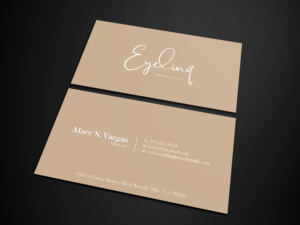 Business card for Eyelash extension salon in Beverly Hills,California USA  | Business Card Design by Tripti Ranjan Gain