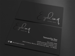 Business card for Eyelash extension salon in Beverly Hills,California USA  | Business Card Design by Moumita_