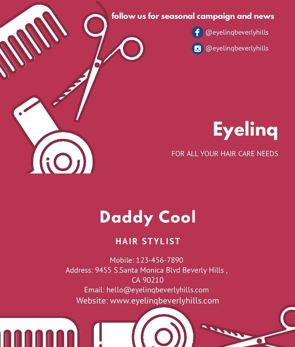 Elegant Conservative Beauty Salon Business Card Design For A