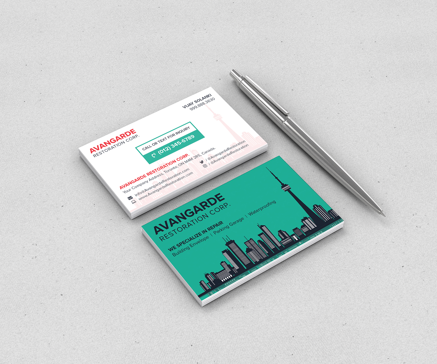 Business Card Design by Vijay Solanki for this project | Design #19753411