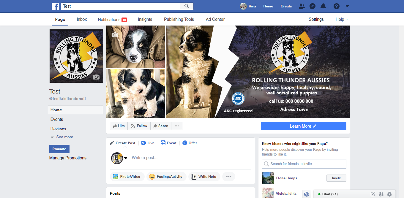 Facebook Design by Kristina Andonoff for this project | Design #19784653