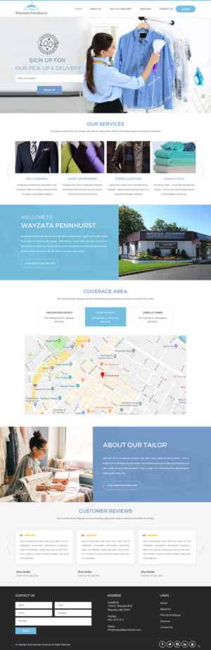 Design Wordpress par pb pour Premier Dry Cleaning Delivery | Design : #19765507