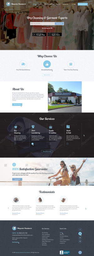 Design Wordpress par Ved Web Services pour Premier Dry Cleaning Delivery | Design : #19771707