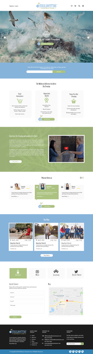 Design Wordpress par bdesigner9 pour Premier Dry Cleaning Delivery | Design #19829962