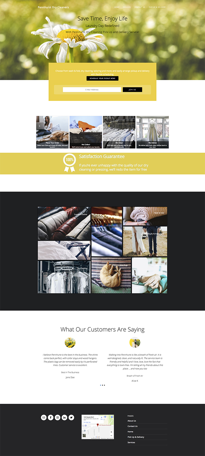 Wordpress Design by GlobalCoastDesigns for Premier Dry Cleaning Delivery | Design #19786706