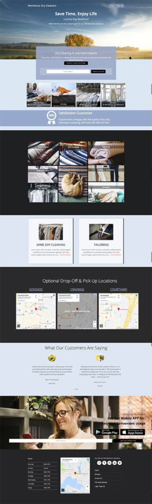 Design Wordpress par GlobalCoastDesigns pour Premier Dry Cleaning Delivery | Design : #19812661