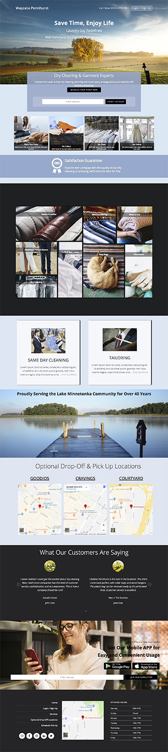 Wordpress Design by GlobalCoastDesigns for Premier Dry Cleaning Delivery | Design #19841873