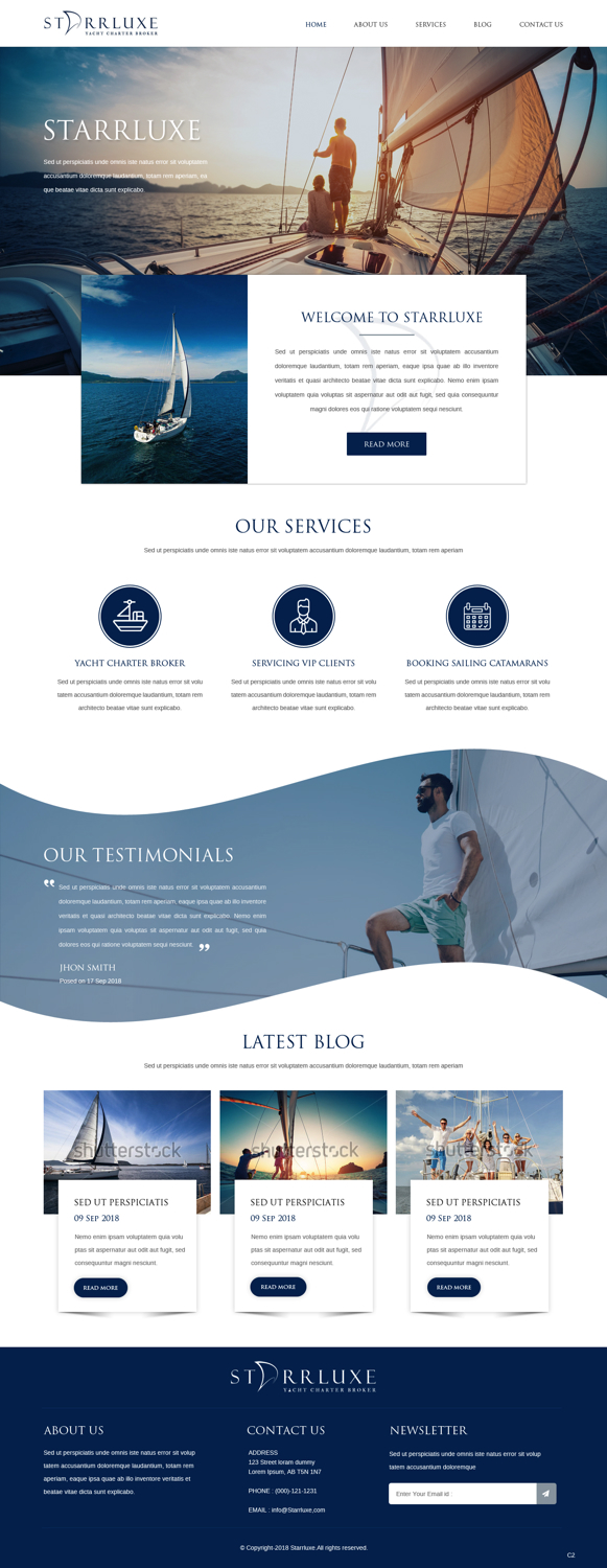 Web Design par pb pour Fair Winds Sailing, LLC | Design #19754264