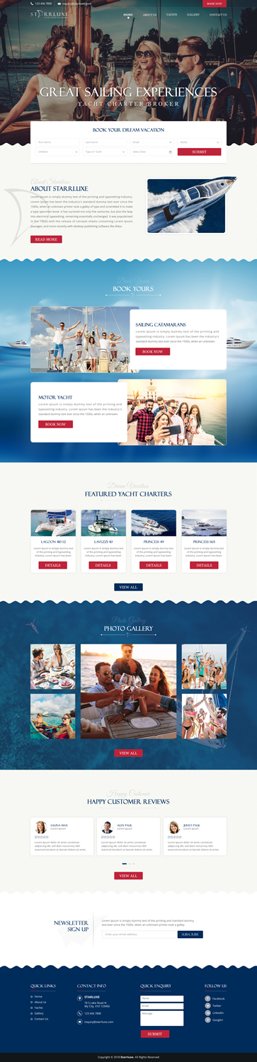 Web Design by Sbss for Fair Winds Sailing, LLC | Design #19765970