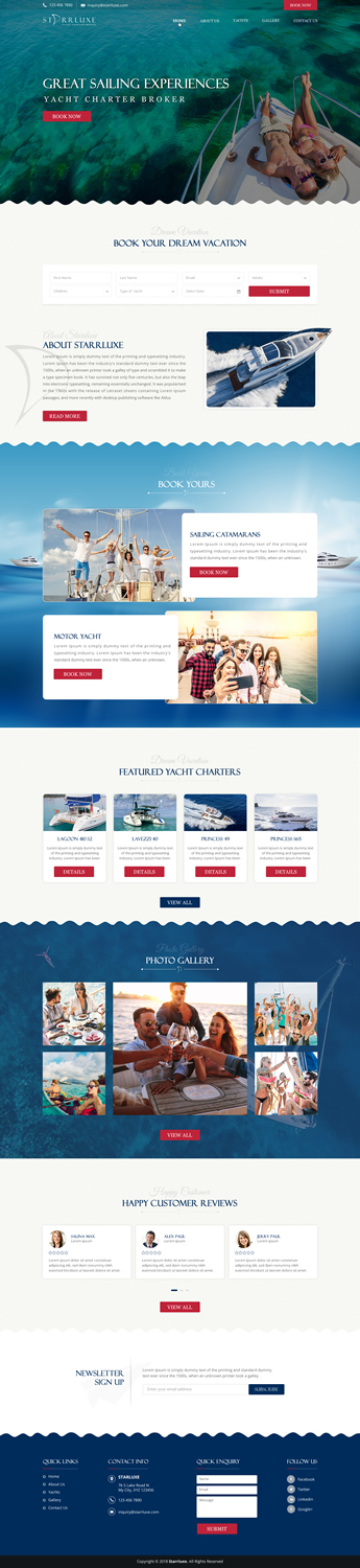 Web Design by Sbss for Fair Winds Sailing, LLC | Design #19765971