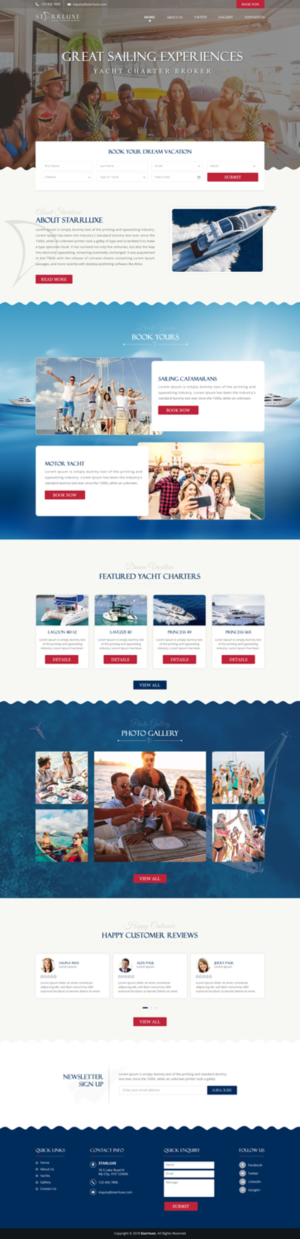 Web Design by Sbss for Fair Winds Sailing, LLC | Design: #19765972