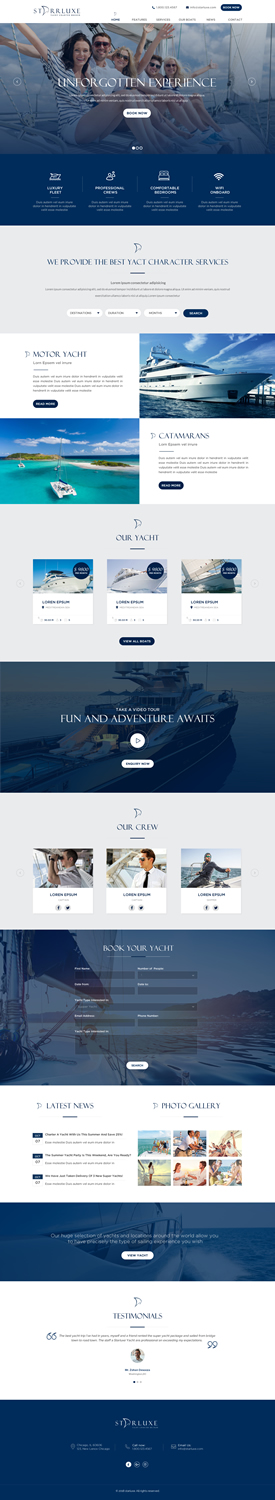 Web Design par Sbss pour Fair Winds Sailing, LLC | Design #19765986