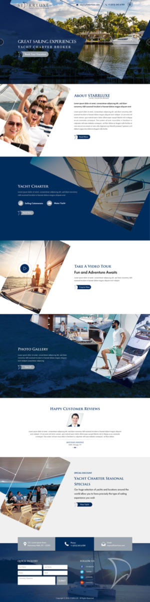 We are a Yacht Charter Broker servicing VIP clients on booking sailing catamarans and motor yacht... | Diseño Web por Sbss