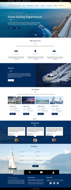 We are a Yacht Charter Broker servicing VIP clients on booking sailing catamarans and motor yacht... | Diseño Web por Kingdom Vision