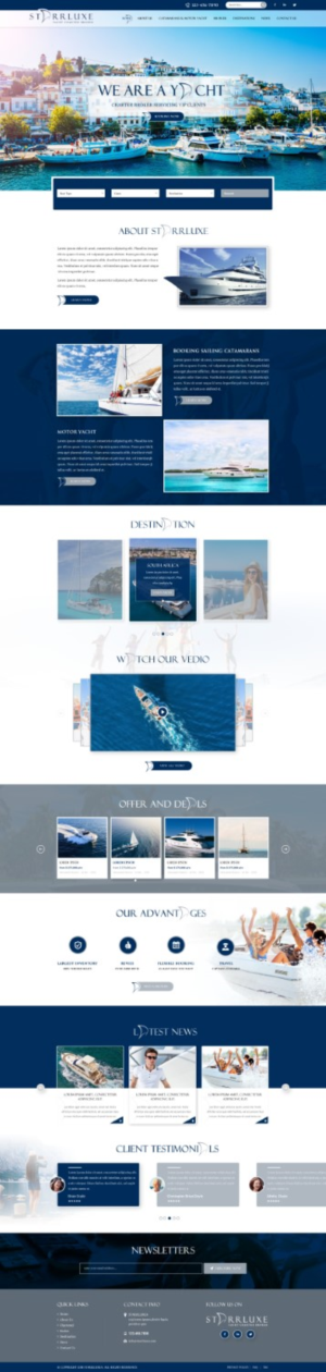 We are a Yacht Charter Broker servicing VIP clients on booking sailing catamarans and motor yacht... | Diseño Web por Reimagine