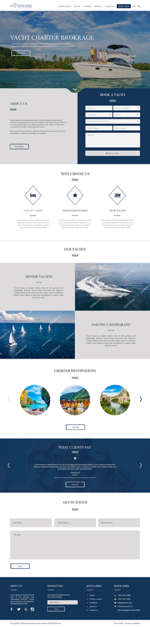 We are a Yacht Charter Broker servicing VIP clients on booking sailing catamarans and motor yacht... | Diseño Web por bdesigner9