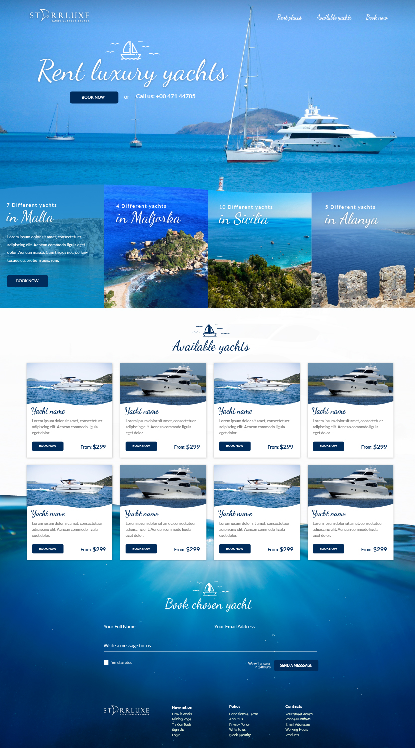Web Design by TMockusBusiness for Fair Winds Sailing, LLC | Design #19742526
