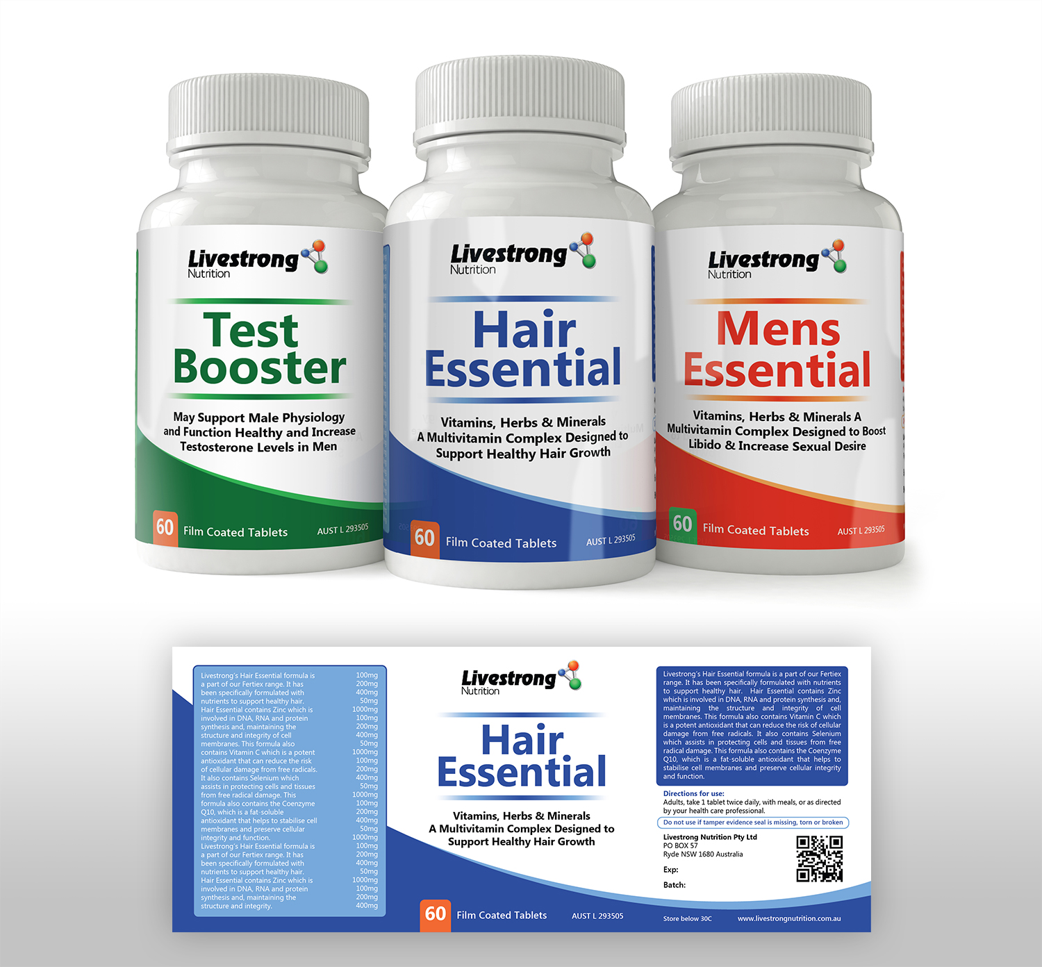 Label Design by mmmarif1982 for Livestrong Nutrition | Design #19764068