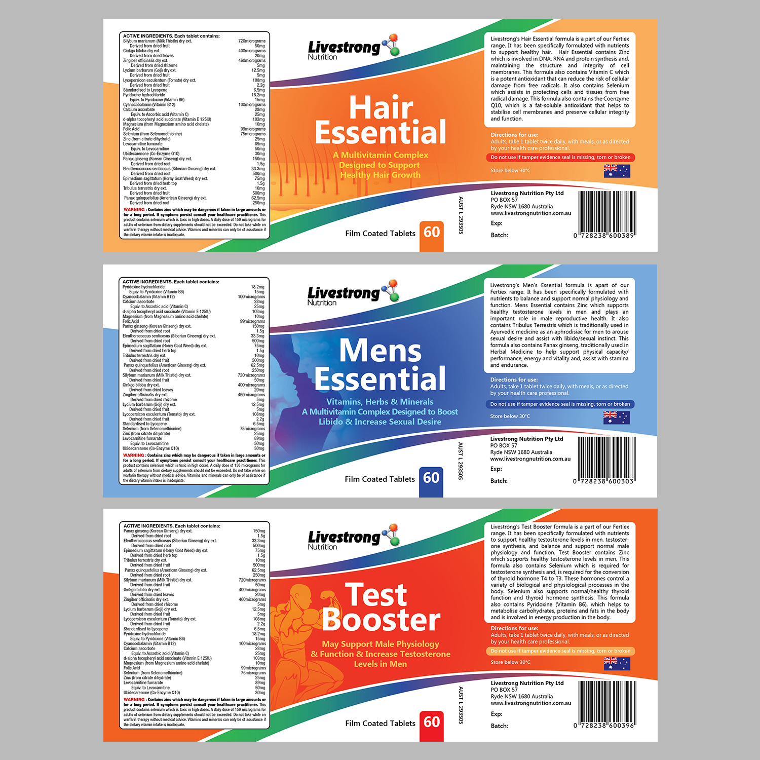 Label Design by mmmarif1982 for Livestrong Nutrition | Design #19819697