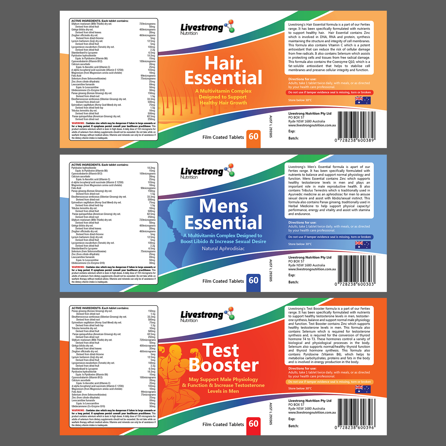 Label Design by mmmarif1982 for Livestrong Nutrition | Design #19829399