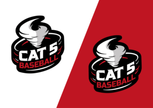 the name of the team is Cat 5, or CATEGORY 5 BASEBALL | Diseño de Logo por Channel Studio