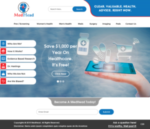 MedHead website blog. Simple medical advice given in clear yes or no answers that save people money