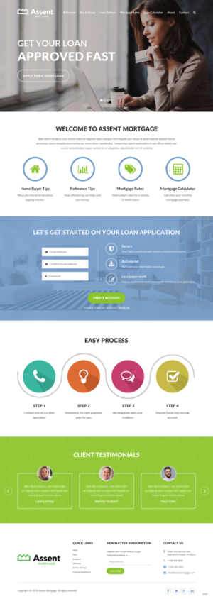 Web Design by pb for Assent Mortgage, LLC | Design: #19776576