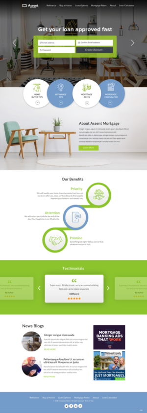 Web Design by pb for Assent Mortgage, LLC | Design: #19776578