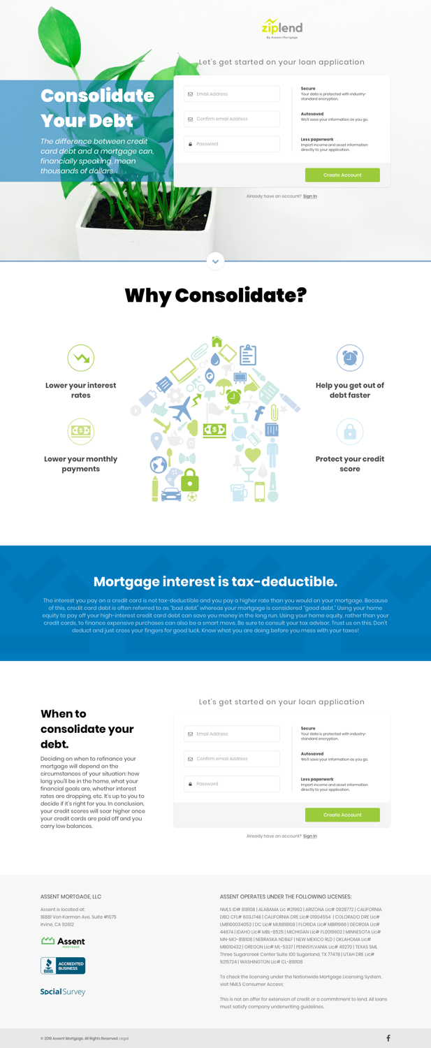 Web Design by Orhon.ao for Assent Mortgage, LLC | Design #19771570