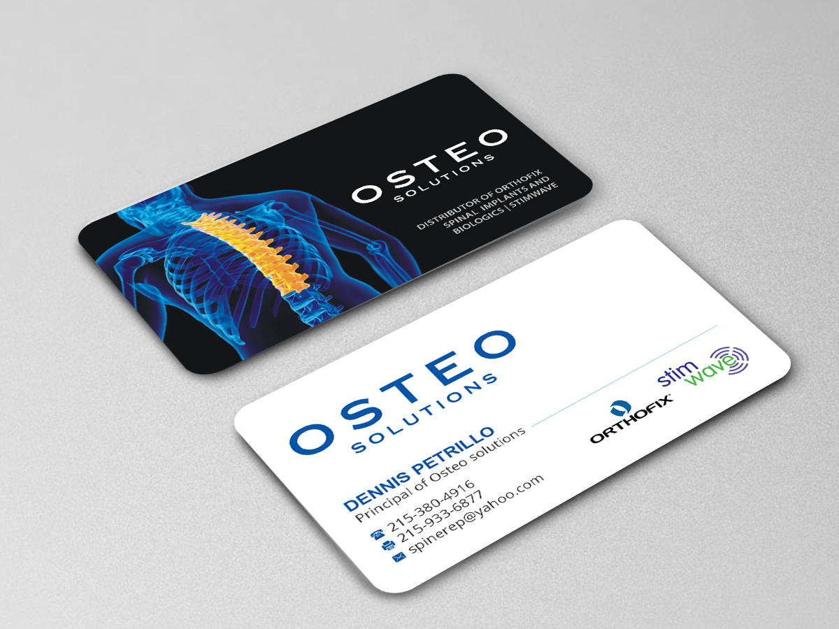 Visitenkarten-Design von Creations Box 2015 für OSTEO SOLUTIONS, INC | Design #19777246