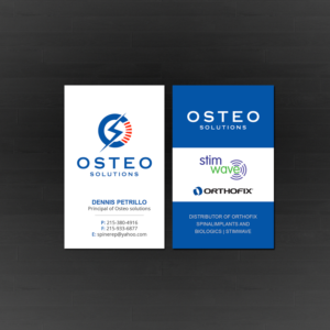 Business Card Design by Creations Box 2015 for OSTEO SOLUTIONS, INC | Design: #19778784