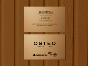 Business Card Design by Creations Box 2015 for OSTEO SOLUTIONS, INC | Design: #19778789