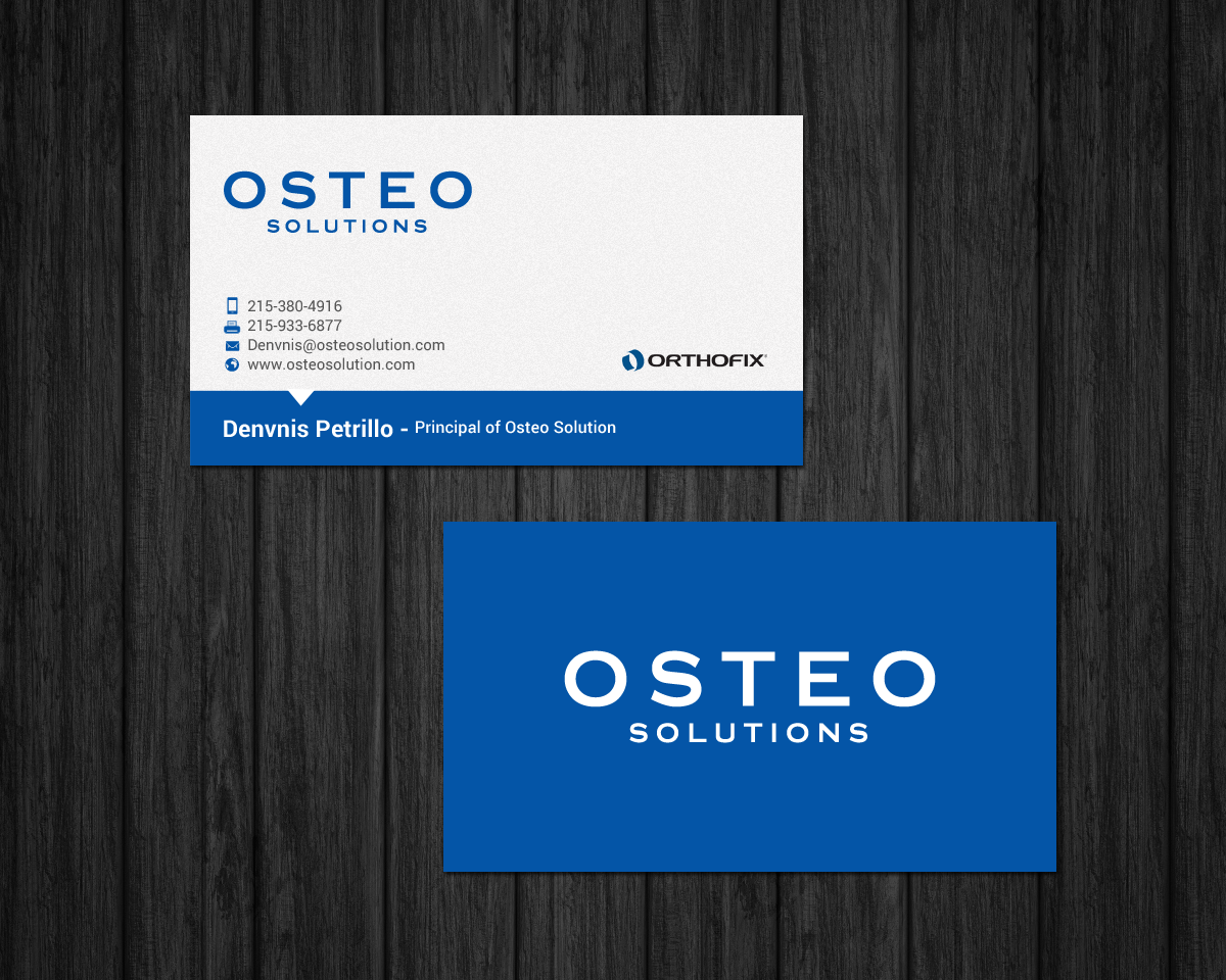 Business Card Design by chandrayaan.creative for OSTEO SOLUTIONS, INC | Design #19773403