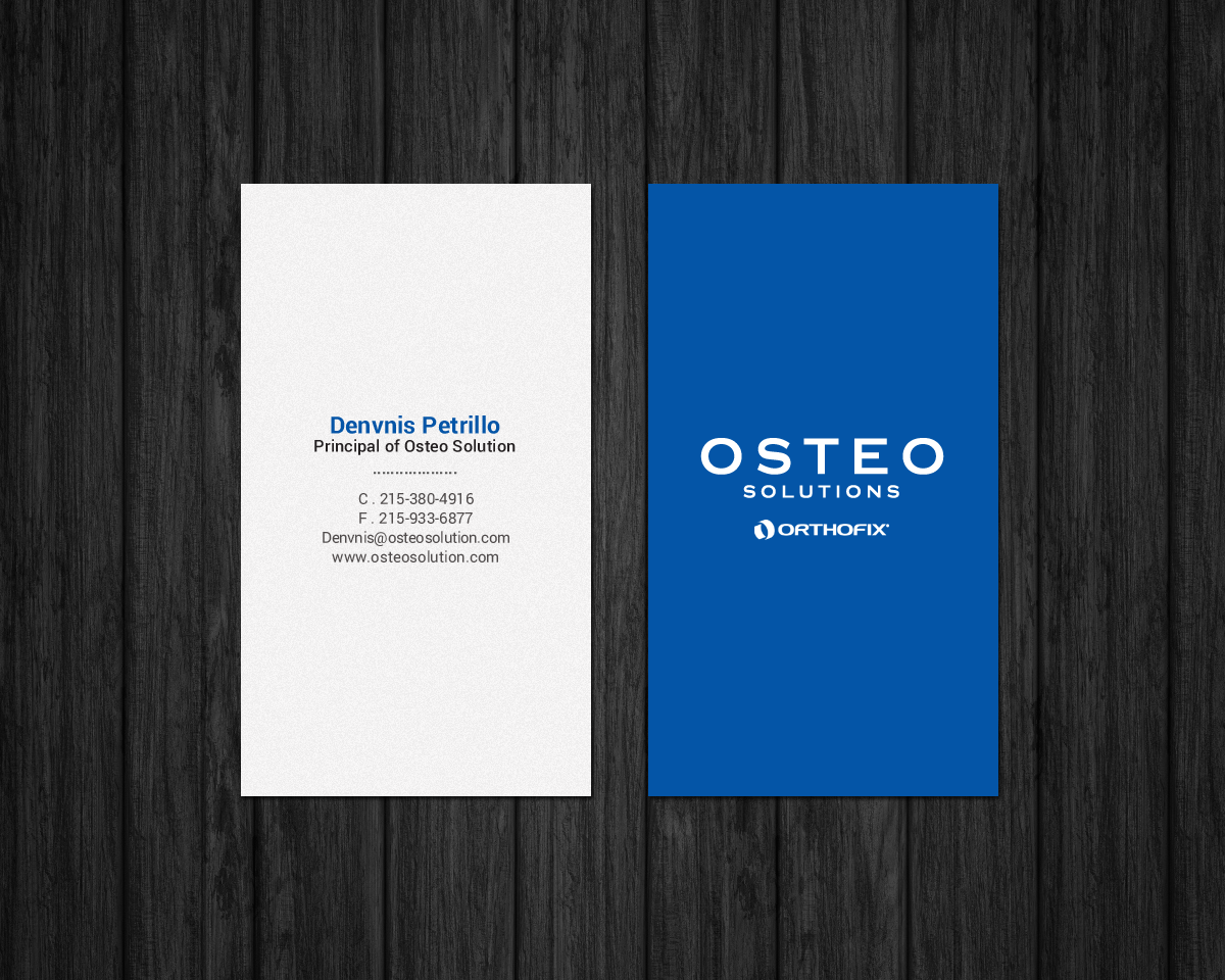 Business Card Design by chandrayaan.creative for OSTEO SOLUTIONS, INC | Design #19773404