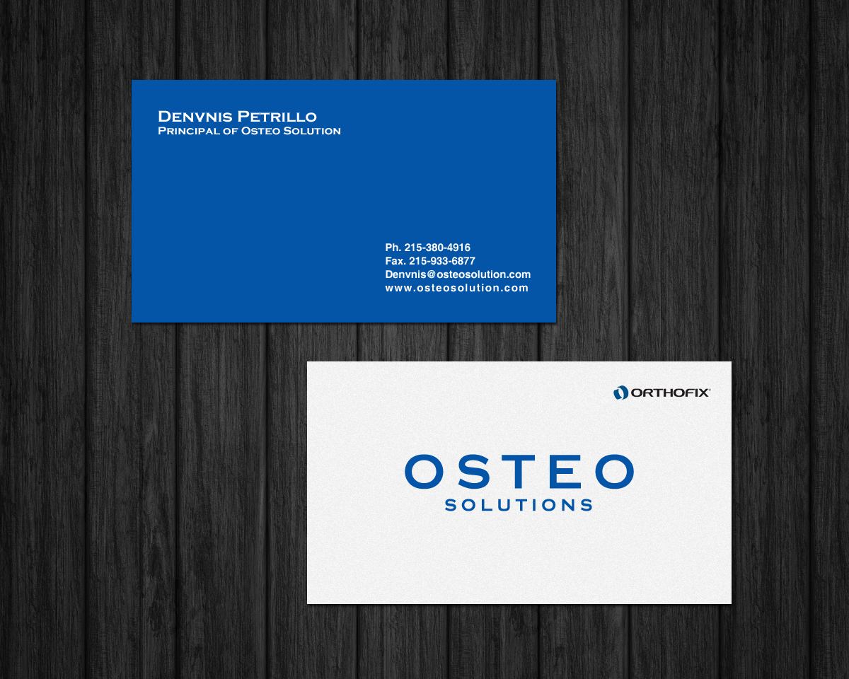 Business Card Design by chandrayaan.creative for OSTEO SOLUTIONS, INC | Design #19773406