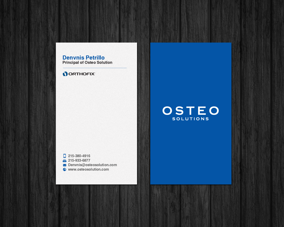 Diseño de Tarjeta de Presentación por chandrayaan.creative para OSTEO SOLUTIONS, INC | Diseño #19773768