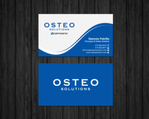 Business Card Design by chandrayaan.creative for OSTEO SOLUTIONS, INC | Design: #19775071