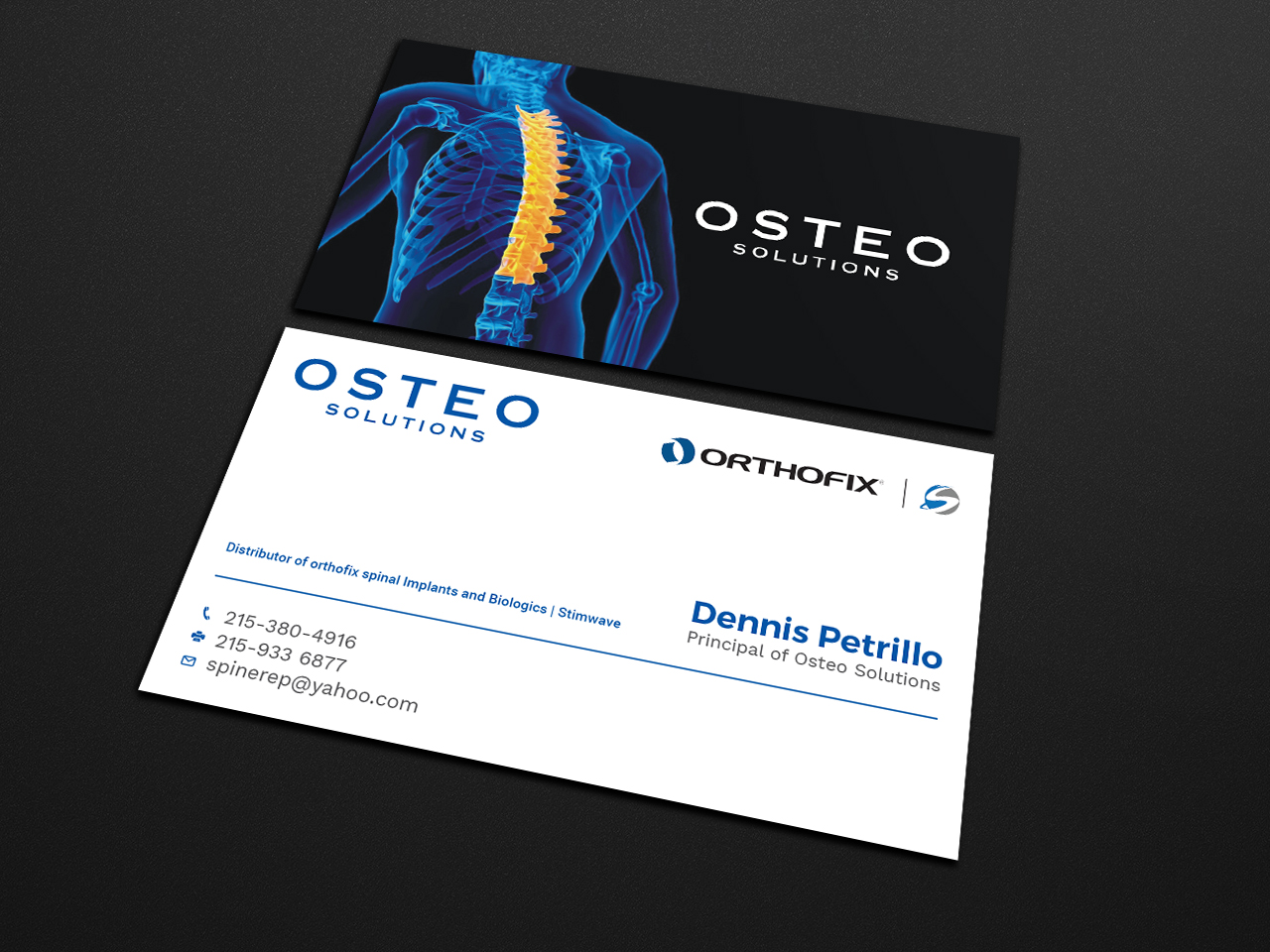 Diseño de Tarjeta de Presentación por Tripti Ranjan Gain para OSTEO SOLUTIONS, INC | Diseño #19772606