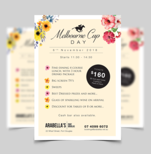Fine Dining Restaurant needs Melbourne Cup Day Flyer | Diseño de Flyer por Valtti Design