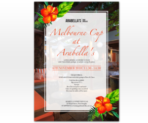 Fine Dining Restaurant needs Melbourne Cup Day Flyer | Flyer Design by Luniere Designs