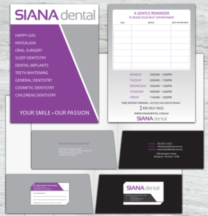 Schreibwaren-Design von AliceForsyth für Siana Dental | Design #19821521